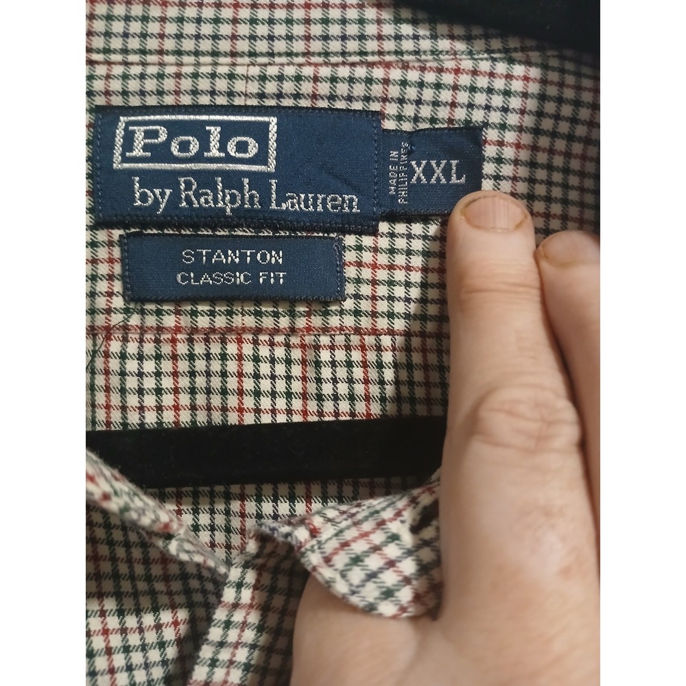 Polo Ralph Lauren Stanton Classic Fit Button Up Shirt Mens XXL Red Green Plaid - Picture 3 of 3